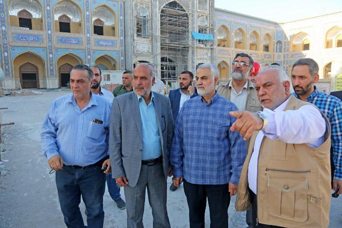 بازدید سردار سلیمانی از بزرگترین پروژه عمرانی مذهبی جهان اسلام+عکس