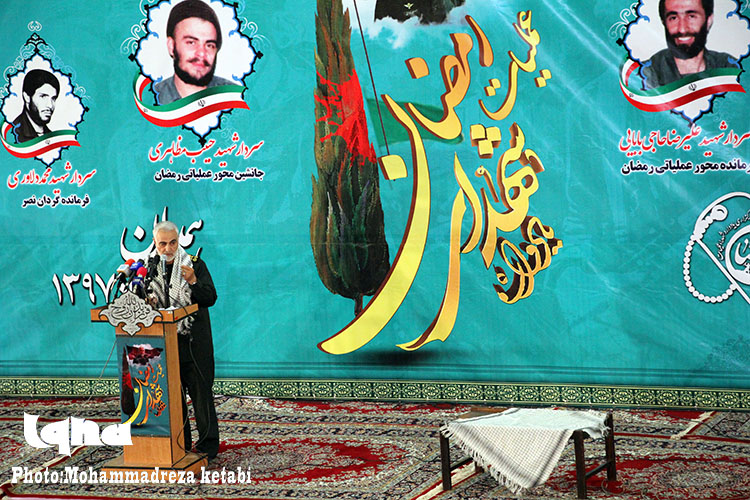 حضور سردار سلیمانی در همدان به مناسبت گرامیداشت عملیات قدس+ تصاویر