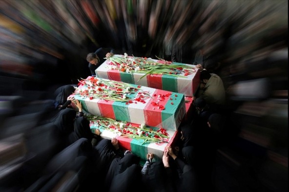 وداع البرزی‌ها با پیکر مطهر یادگار دفاع مقدس