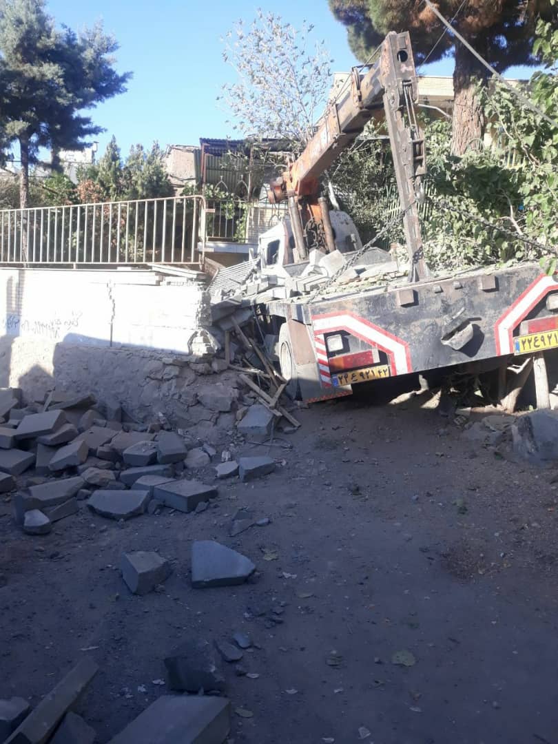 جزییات حادثه برخورد کامیون جرثقیل در سبزوار