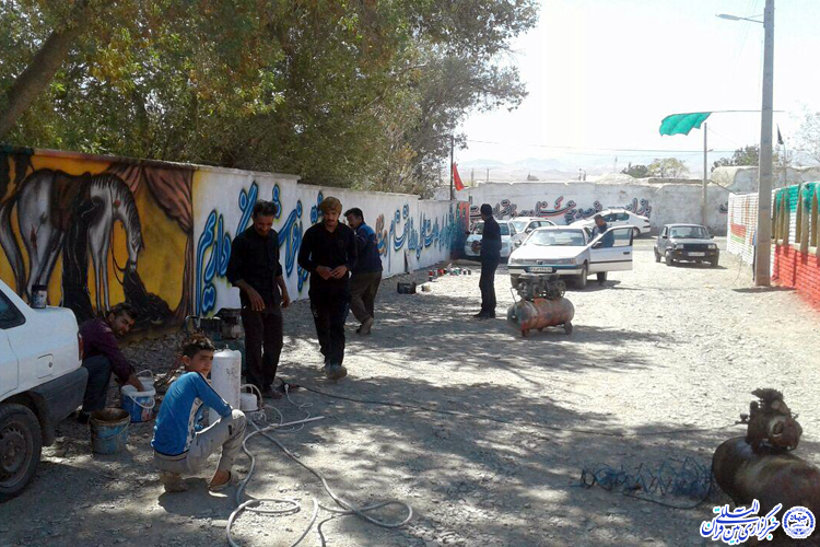نصب بزرگترین چادر عاشورا در منطقه مرزی صالح آباد تربت جام