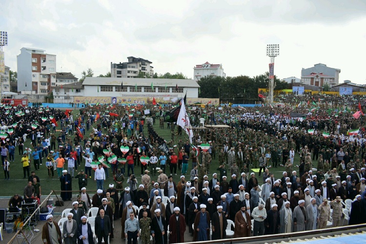 رزمایش اقتدار عاشورایی بسیجیان گیلان در رشت برگزار شد
