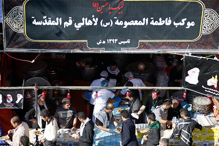 پذیرایی از زائران حسینی در مسجد جمکران و موکب عمود 1070