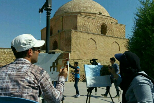 طرح مسجد تاریخی جامع ارومیه در بوم نقاشان حوزه هنری آذربایجان غربی جایگرفت طرح مسجد تاریخی جامع ارومیه در بوم نقاشان حوزه هنری آذربایجان غربی جایگرفت