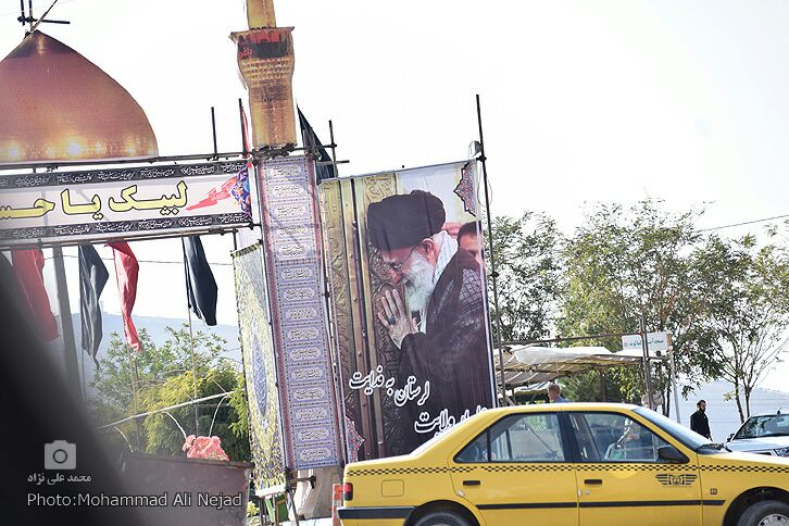 حضور زائران اربعین در موکب مردمی امام خامنه‌ای خرم‎آباد