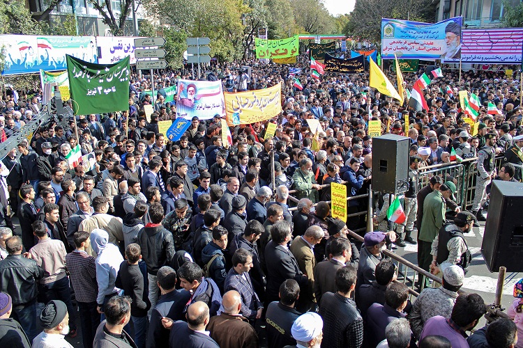 طنین فریاد &laquo;مرگ بر آمریکا&raquo; در راهپیمایی ۱۳ آبان آذربایجان&zwnj;شرقی