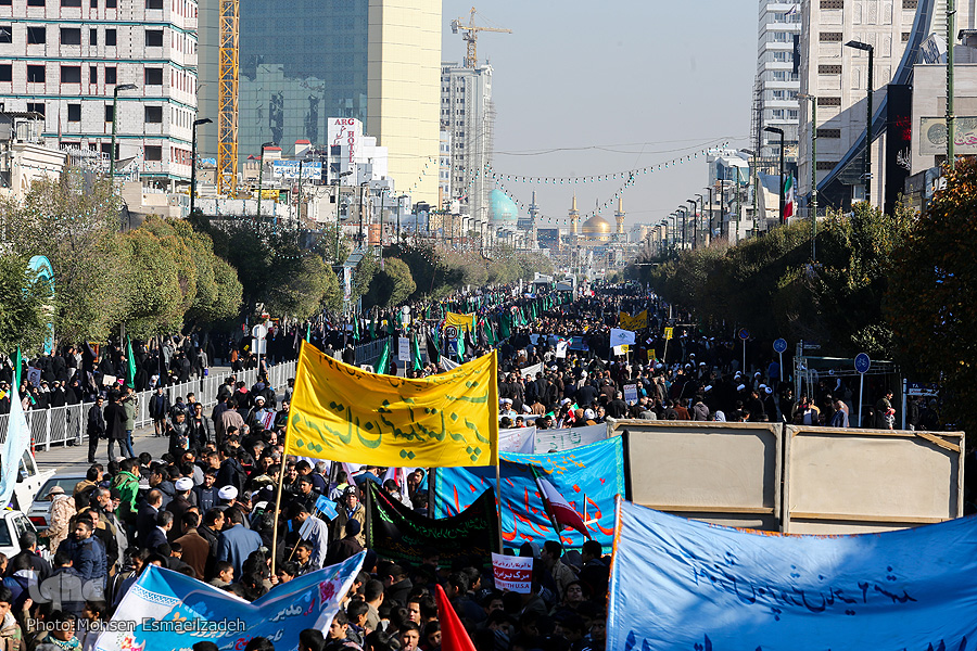مراسم راهپیمایی ۱۳ آبان در مشهد برگزار شد