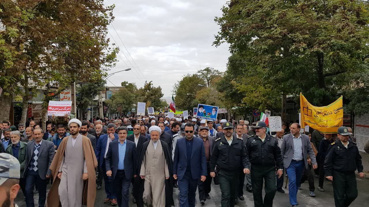 حضور پرشور مردم تویسرکان در راهپیمایی13 آبان