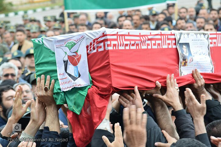 گزارش تصویری مراسم تشییع و خاکسپاری شهید سیدنورخدا موسوی