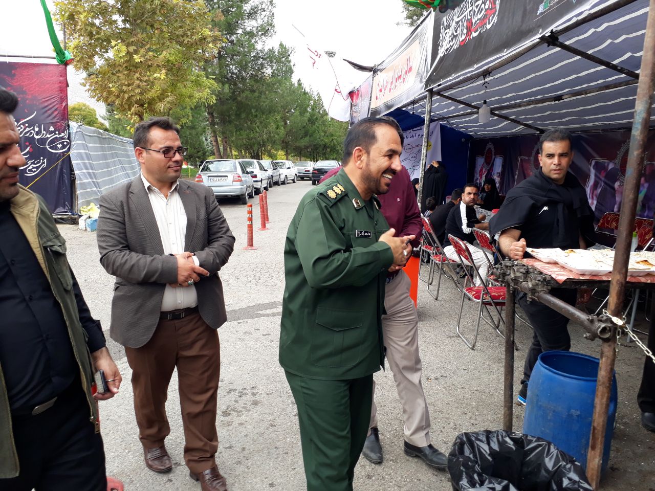 گزارش تصویری از خدمت‌رسانی شهرداری خرم‎آباد به زائران اربعین
