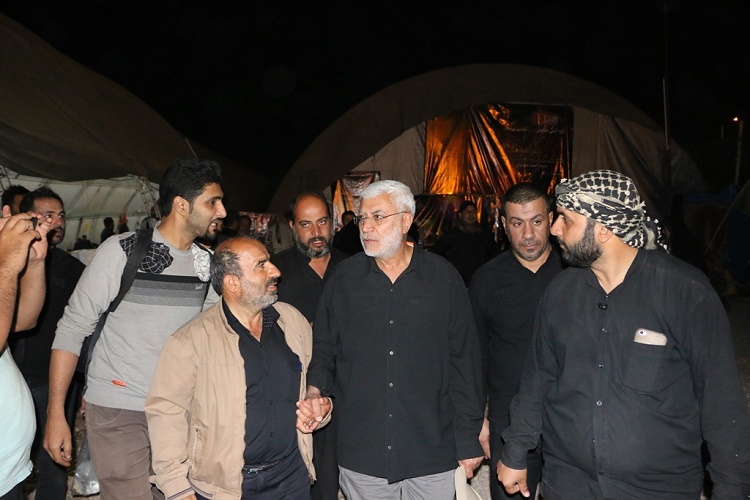 بازدید فرمانده الحشد الشعبی از موکب مسجد مقدس جمکران
