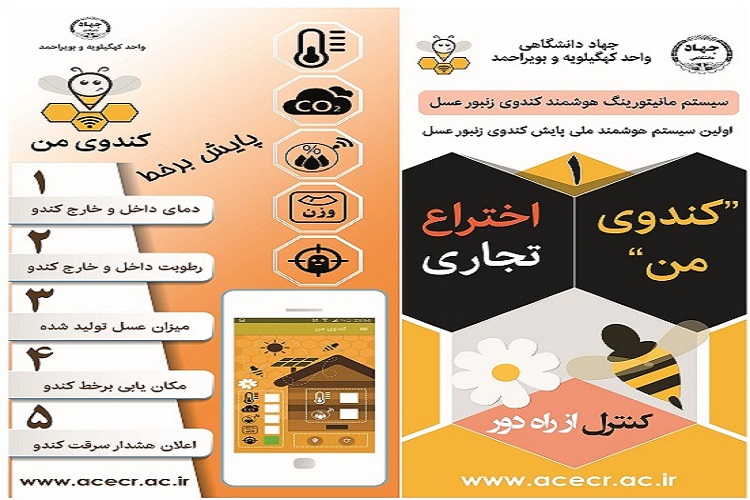 اولین سیستم هوشمند ملی «پایش کندوی زنبور عسل» در جهاد دانشگاهی کهگیلویه و بویراحمد ساخته شد اولین سیستم هوشمند ملی «پایش کندوی زنبور عسل» در جهاد دانشگاهی کهگیلویه و بویراحمد ساخته شد