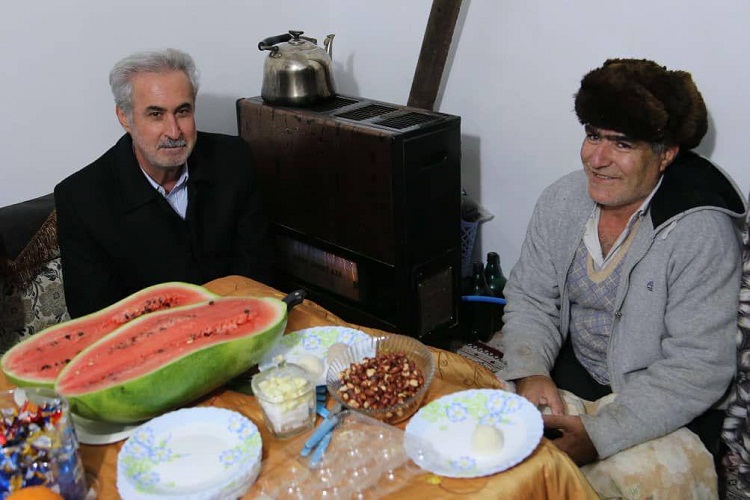 دیدار استاندار آذربایجان&zwnj;شرقی با مردم زلزله زده روستاهای سراب در شب چله