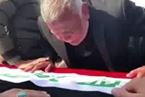 فیلم/ وداع حرن‌انگیز هادی العامری با پیکر «المهندس»