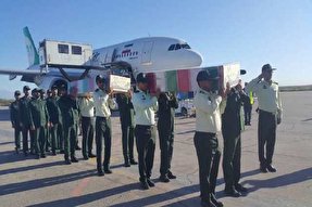 پیکر دو شهید گمنام دفاع مقدس وارد بندرعباس شد