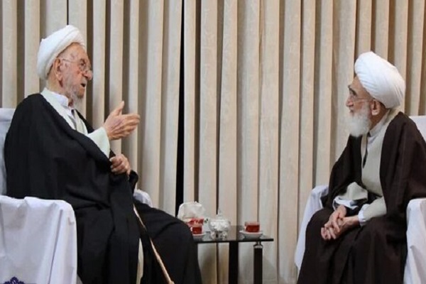 آیت&zwnj;الله امینی با آیت&zwnj;الله نوری همدانی دیدار کرد