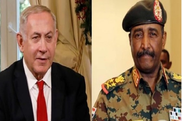 دیدار نتانیاهو با رئیس شورای انتقالی سودان
