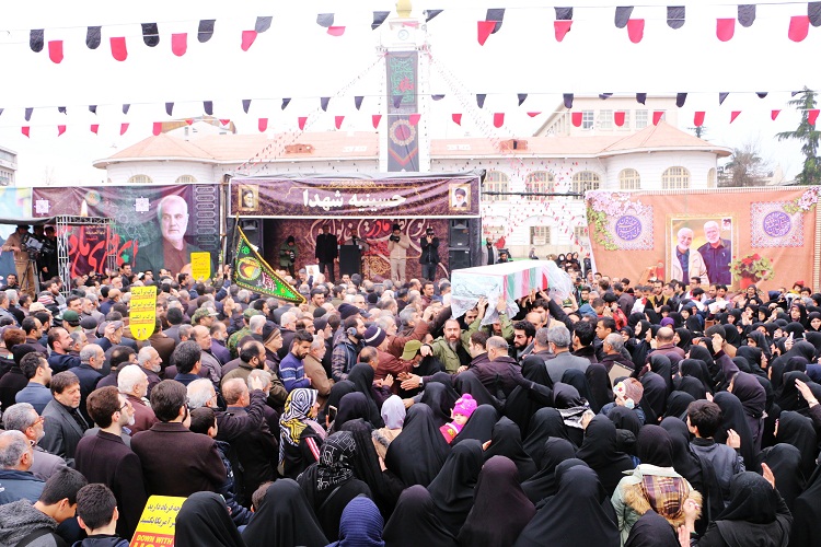 تشییع پیکر شهید گمنام در رشت