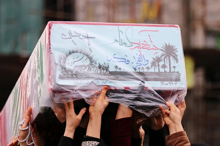 تشییع پیکر شهید گمنام در رشت