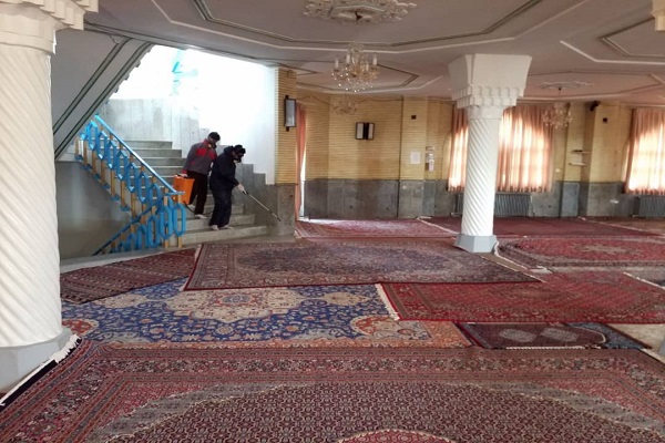 ضدعفونی مساجد کردستان برای مقابله با کرونا آغاز شد
