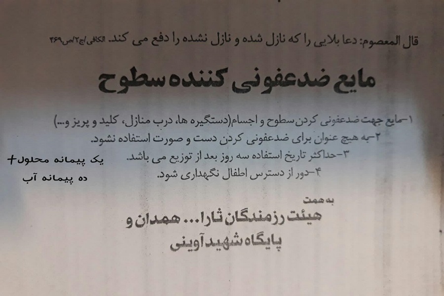 عکس| ضدعفونی کردن معابر و درب منازل از سوی پایگاه شهید آوینی همدان