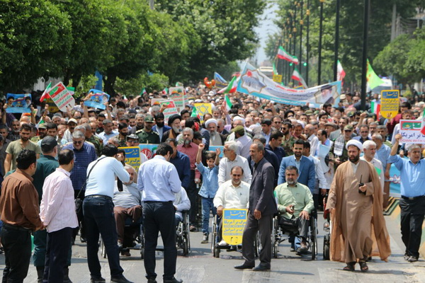 برگزاری راهپیمایی روز قدس در ساری