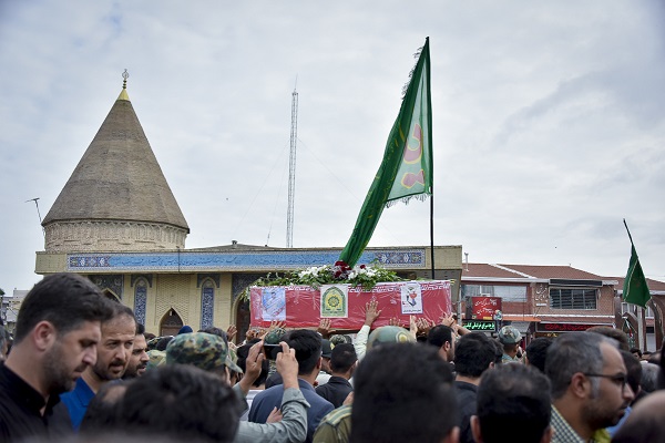 تشییع پیکر شهید &laquo;امیر مختار جعفری&raquo; در ساری در قاب تصویر