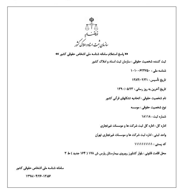 ارسالی///چگونه اتحادیه‌ای بدون ثبت قانونی اعتبار دریافت می‌کند؟+ سند
