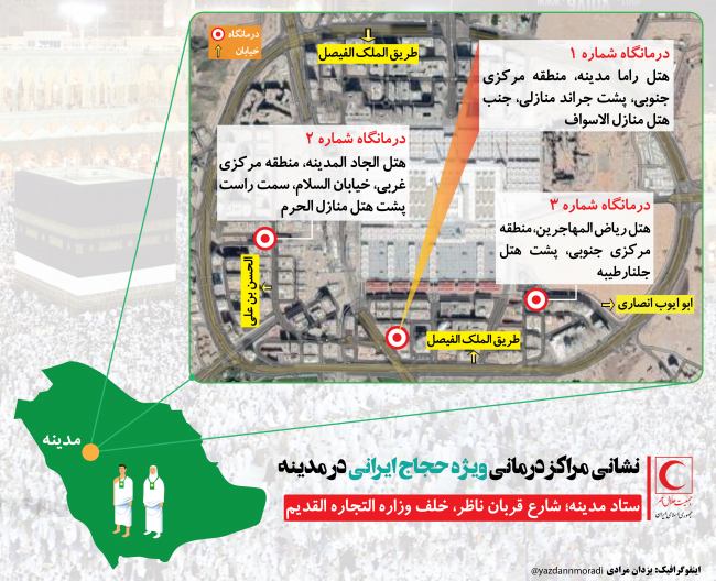 اینفوگرافی مراکز درمانی ایران در مدینه اینفوگرافی مراکز درمانی ایران در مدینه