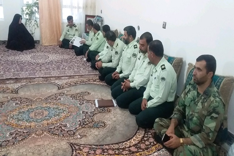 دیدار با 3 خانواده شهید نیروی انتظامی یاسوج