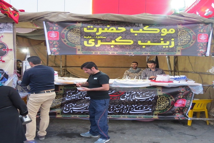 اطعام دهی به 50 هزار زائر در موکب حضرت زینب(س) در همدان