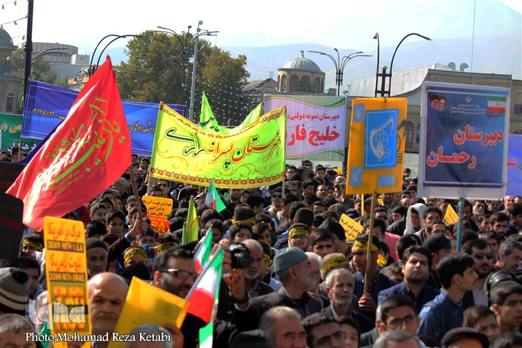 راهپیمایی 13 آبان در همدان + عکس