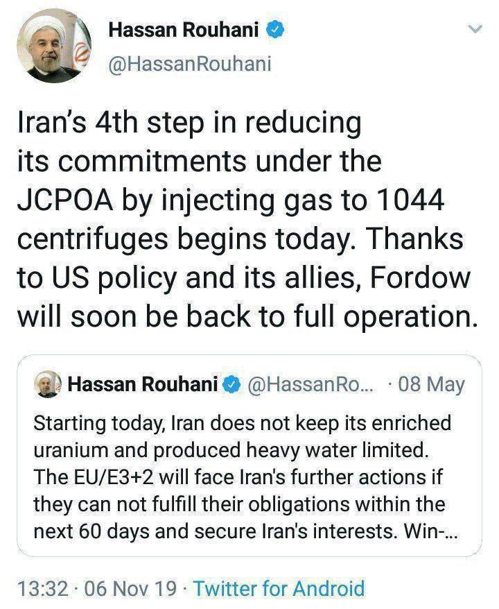 روحانی: سایت فردو به زودی به ظرفیت کامل عملیاتی می‌رسد