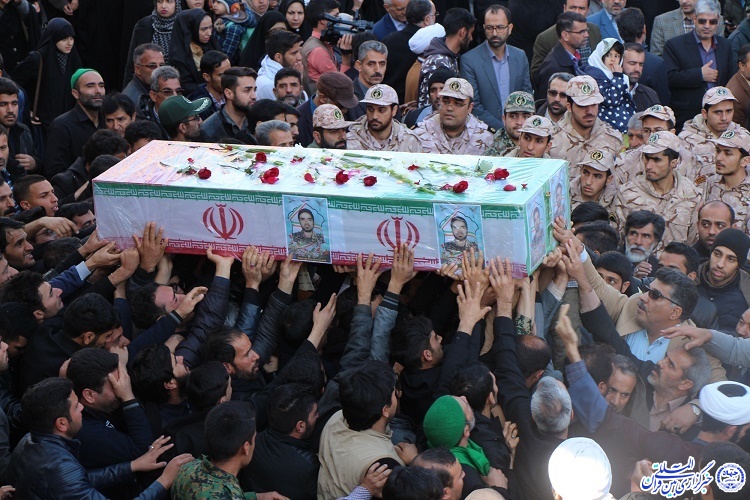 پیکر بسیجی شهید سید علی رضوی در بیرجند تشییع شد
