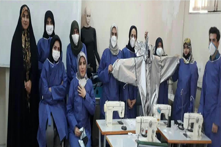 تولید روزانه 50 دست لباس بیمارستانی به همت کانون قرآن دانشگاه بوعلی‌سینا