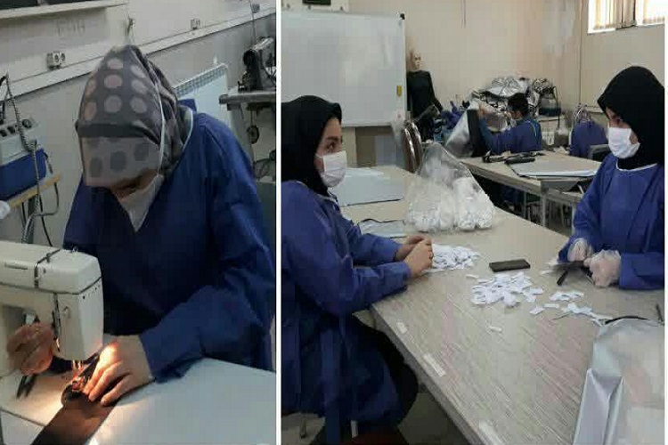 تولید روزانه 50 دست لباس بیمارستانی به همت کانون قرآن دانشگاه بوعلی‌سینا