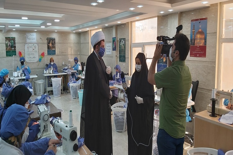 افتتاح کارگاه تولید ماسک به همت اوقاف کرمانشاه