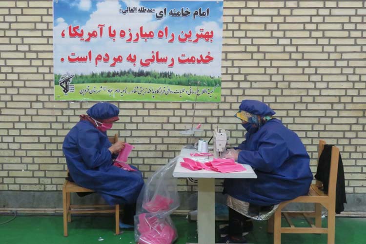 راه&zwnj;اندازی ۶ کارگاه دوخت ماسک توسط بسیجیان در قزوین