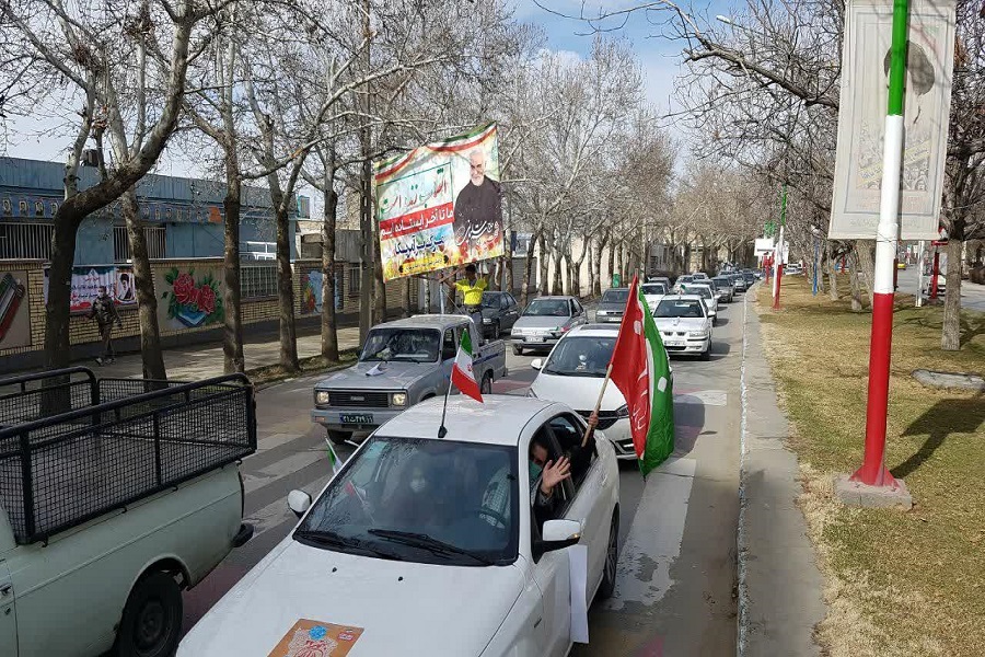 عکس | راهپیمایی موتوری و خودرویی ۲۲ بهمن در تویسرکان