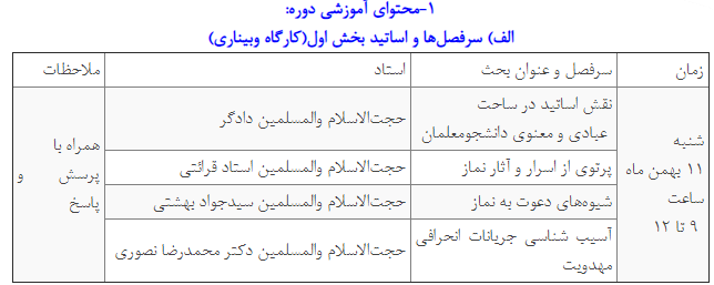 اولین کارگاه دانش‌افزایی با موضوع نماز و مهدویت برگزار می‌شود