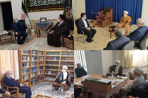وزیر بهداشت در سفر به قم با مراجع تقلید دیدار کرد