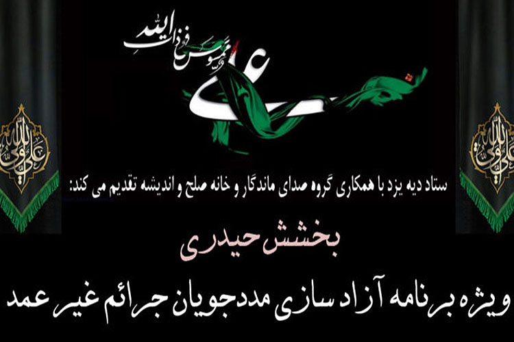 طرح &laquo;بخشش حیدری&raquo; در یزد اجرایی می&zwnj;شود