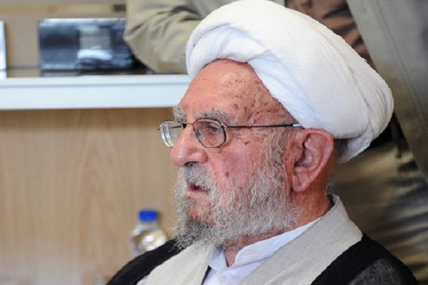 پیکر آیت&zwnj;الله امینی در حرم حضرت معصومه(س) دفن شد