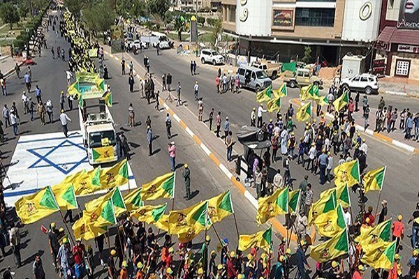 قدس در جهان؛ از راهپیمایی خودرویی در دمشق تا لگدمال کردن پرچم اسرائیل در بغداد