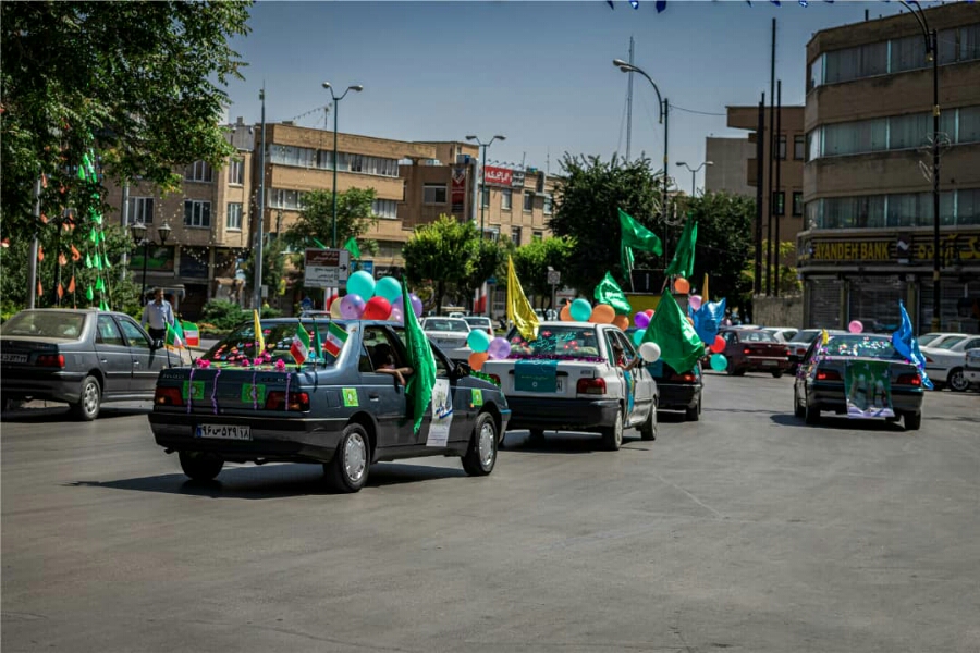 عکس| کاروان شادی عید غدیر در همدان