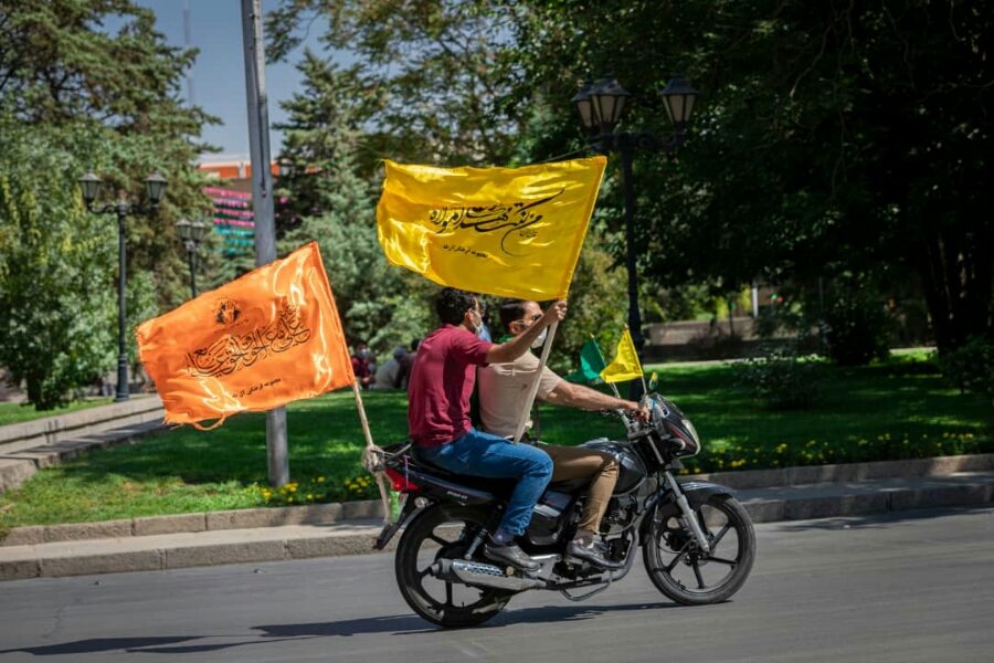 عکس| حرکت کاروان شادی عید غدیر در همدان