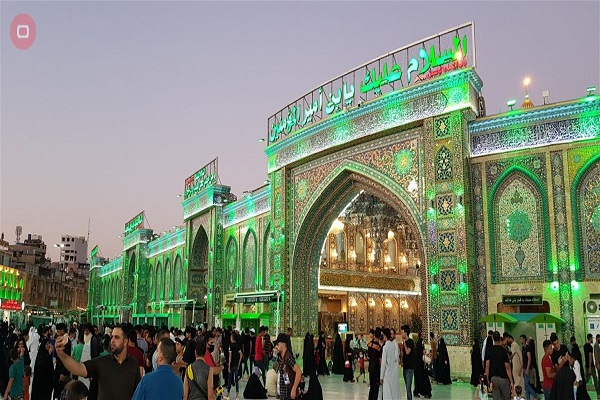آذین‌بندی عتبات مقدس در عراق به مناسبت عید غدیر + عکس