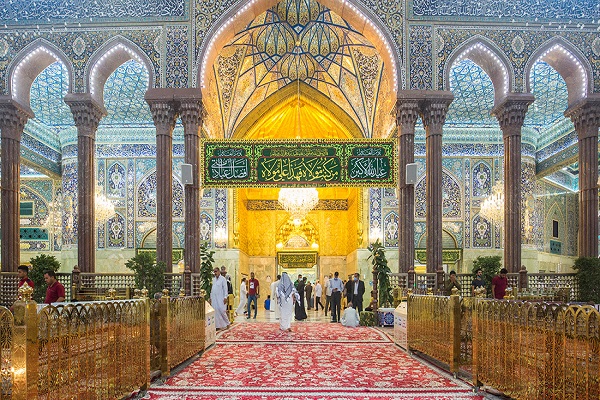 آذین‌بندی عتبات مقدس در عراق به مناسبت عید غدیر + عکس
