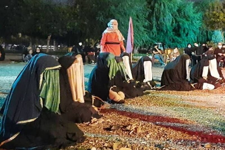 اجرای روضه نمایشی در آستان مقدس امامزاده حسن(ع) کرج