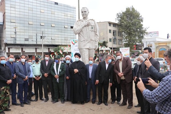 رونمایی از تندیس سردار دل&zwnj;ها در آمل